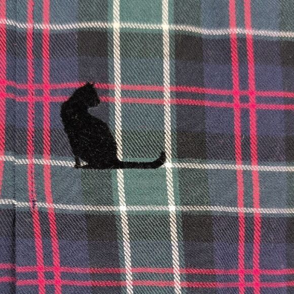 Vilagallo Plaid Long Sleeve Popover Blouse Top With Velvet Animals & Shapes - Picture 11 of 15